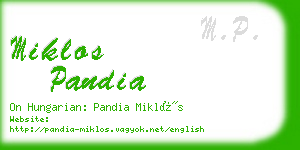 miklos pandia business card